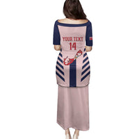 Custom Bermuda Football Family Matching Puletasi and Hawaiian Shirt 2025 Go Gombey Warriors - Pink