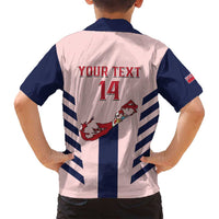 Custom Bermuda Football Family Matching Summer Maxi Dress and Hawaiian Shirt 2025 Go Gombey Warriors - Pink