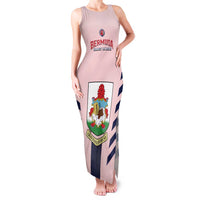 Custom Bermuda Football Family Matching Tank Maxi Dress and Hawaiian Shirt 2025 Go Gombey Warriors - Pink
