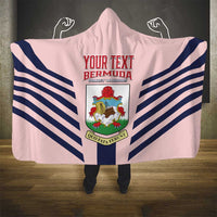 Custom Bermuda Football Hooded Blanket 2025 Go Gombey Warriors - Pink