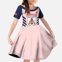 Custom Bermuda Football Kid Short Sleeve Dress 2025 Go Gombey Warriors - Pink