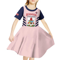 Custom Bermuda Football Kid Short Sleeve Dress 2025 Go Gombey Warriors - Pink