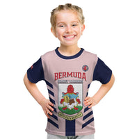 Custom Bermuda Football Kid T Shirt 2025 Go Gombey Warriors - Pink