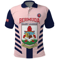 Custom Bermuda Football Polo Shirt 2025 Go Gombey Warriors - Pink