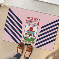Custom Bermuda Football Rubber Doormat 2025 Go Gombey Warriors - Pink