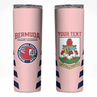 Custom Bermuda Football Skinny Tumbler 2025 Go Gombey Warriors - Pink