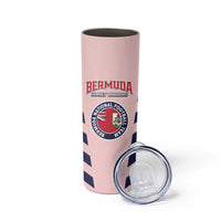 Custom Bermuda Football Skinny Tumbler 2025 Go Gombey Warriors - Pink