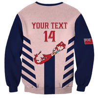 Custom Bermuda Football Sweatshirt 2025 Go Gombey Warriors - Pink