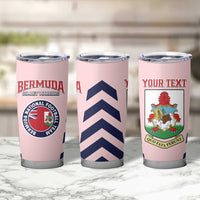Custom Bermuda Football Tumbler Cup 2025 Go Gombey Warriors - Pink