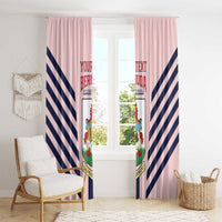 Custom Bermuda Football Window Curtain 2025 Go Gombey Warriors - Pink