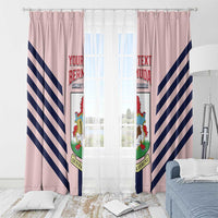 Custom Bermuda Football Window Curtain 2025 Go Gombey Warriors - Pink