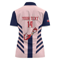 Custom Bermuda Football Women Polo Shirt 2025 Go Gombey Warriors - Pink