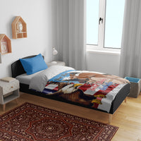 Personalised United States And Australia Bedding Set USA Eagle With Aussie Kangaroo - Wonder Print Shop