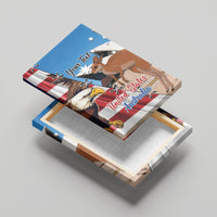 Personalised United States And Australia Canvas Wall Art USA Eagle With Aussie Kangaroo - Wonder Print Shop