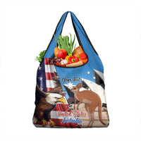 Personalised United States And Australia Grocery Bag USA Eagle With Aussie Kangaroo