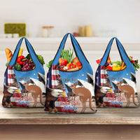 Personalised United States And Australia Grocery Bag USA Eagle With Aussie Kangaroo