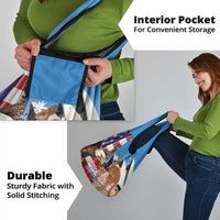 Personalised United States And Australia Grocery Bag USA Eagle With Aussie Kangaroo