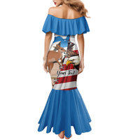 Personalised United States And Australia Mermaid Dress USA Eagle With Aussie Kangaroo - Wonder Print Shop