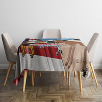 Personalised United States And Australia Tablecloth USA Eagle With Aussie Kangaroo - Wonder Print Shop