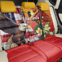 Personalised United States And Papua New Guinea Back Car Seat Cover USA Eagle With PNG Bird Of Paradise - Wonder Print Shop