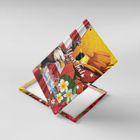 Personalised United States And Papua New Guinea Canvas Wall Art USA Eagle With PNG Bird Of Paradise - Wonder Print Shop