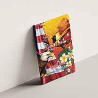 Personalised United States And Papua New Guinea Canvas Wall Art USA Eagle With PNG Bird Of Paradise - Wonder Print Shop