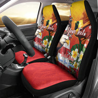 Personalised United States And Papua New Guinea Car Seat Cover USA Eagle With PNG Bird Of Paradise - Wonder Print Shop