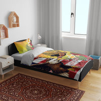 Personalised United States And Hawaii Bedding Set USA Eagle With Hawaiian Shark Tattoo - Wonder Print Shop