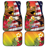 Personalised United States And Hawaii Car Mats USA Eagle With Hawaiian Shark Tattoo - Wonder Print Shop
