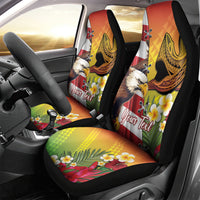 Personalised United States And Hawaii Car Seat Cover USA Eagle With Hawaiian Shark Tattoo - Wonder Print Shop