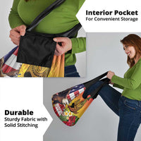 Personalised United States And Hawaii Grocery Bag USA Eagle With Hawaiian Shark Tattoo