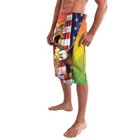 Personalised United States And Hawaii Lavalava USA Eagle With Hawaiian Shark Tattoo - Wonder Print Shop