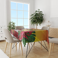 Personalised United States And Hawaii Tablecloth USA Eagle With Hawaiian Shark Tattoo - Wonder Print Shop