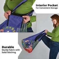 Personalised United States And Cook Islands Grocery Bag USA Eagle Mix Polynesian Pattern