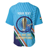 Personalised India Cricket Baseball Jersey 2025 Men In Blue 3rd Champions Proud
