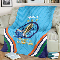 Personalised India Cricket Blanket 2025 Men In Blue 3rd Champions Proud