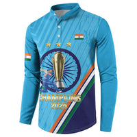 Personalised India Cricket Button Sweatshirt 2025 Men In Blue 3rd Champions Proud