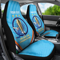 Personalised India Cricket Car Seat Cover 2025 Men In Blue 3rd Champions Proud