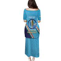 Personalised India Cricket Family Matching Puletasi and Hawaiian Shirt 2025 Men In Blue 3rd Champions Proud