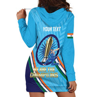 Personalised India Cricket Hoodie Dress 2025 Men In Blue 3rd Champions Proud