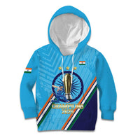Personalised India Cricket Kid Hoodie 2025 Men In Blue 3rd Champions Proud