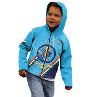 Personalised India Cricket Kid Hoodie 2025 Men In Blue 3rd Champions Proud