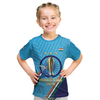 Personalised India Cricket Kid T Shirt 2025 Men In Blue 3rd Champions Proud