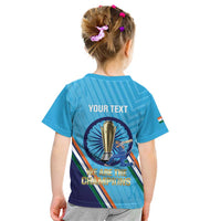 Personalised India Cricket Kid T Shirt 2025 Men In Blue 3rd Champions Proud
