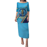 Personalised India Cricket Puletasi 2025 Men In Blue 3rd Champions Proud