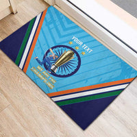 Personalised India Cricket Rubber Doormat 2025 Men In Blue 3rd Champions Proud