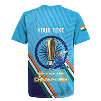 Personalised India Cricket Rugby Jersey 2025 Men In Blue 3rd Champions Proud