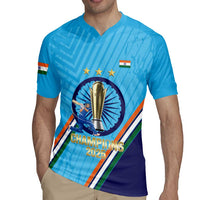 Personalised India Cricket Rugby Jersey 2025 Men In Blue 3rd Champions Proud