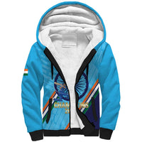 Personalised India Cricket Sherpa Hoodie 2025 Men In Blue 3rd Champions Proud