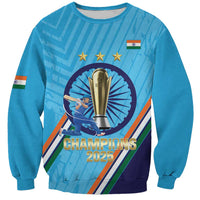 Personalised India Cricket Sweatshirt 2025 Men In Blue 3rd Champions Proud
